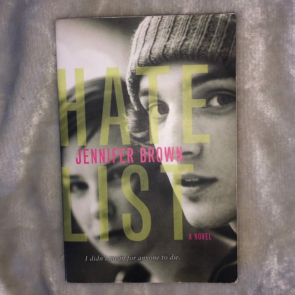 “hate list” by jennifer brown paperback book